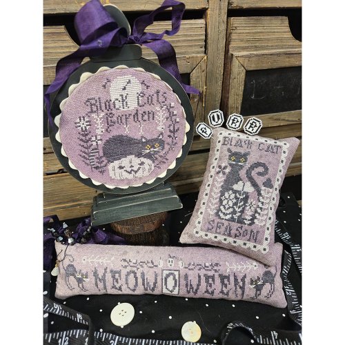 (image for) Upcoming Release: Meow O Ween Cross Stitch Chart
